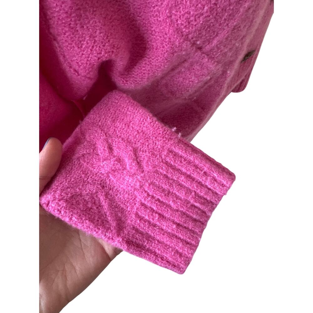 J. CREW Cashmere-blend bouclé cropped cardigan sweater Pink Size XS - Picture 8 of 8